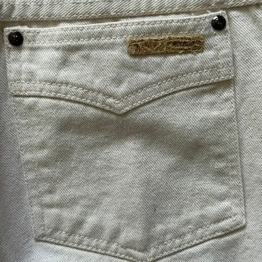 Gloria Vanderbilt Jeans Cream High Rise Straight Leg Women Size 7 WT - Picture 9 of 9